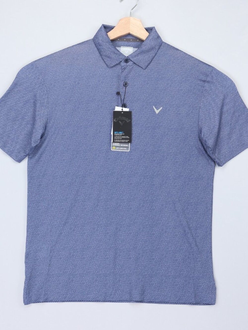 Callaway Mens Golf Shirts Polo Performance Stretch Opti Dri Peacoat Blue Sz NWT